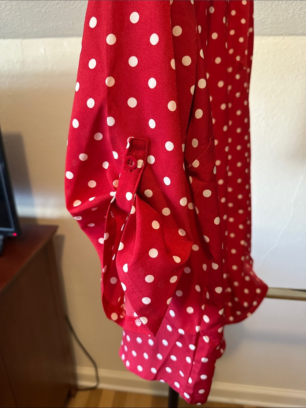 NWT - Red Polka Dot blouse - Emery Rose - Picture 4 of 4
